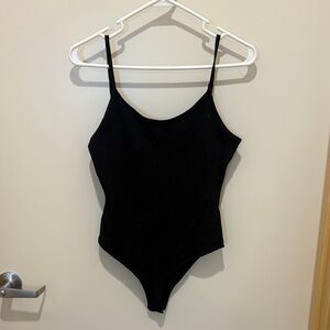 Black Spagetti Strap Bodysuit